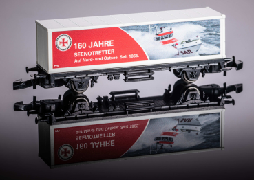 Märklin Containerwagen Spur Z / Spur H0 "160 Jahre Seenotretter"